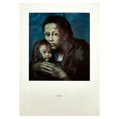 High Quality Print of Mère et Enfant au fichu 1903 by Pablo Picasso, circa 1966.