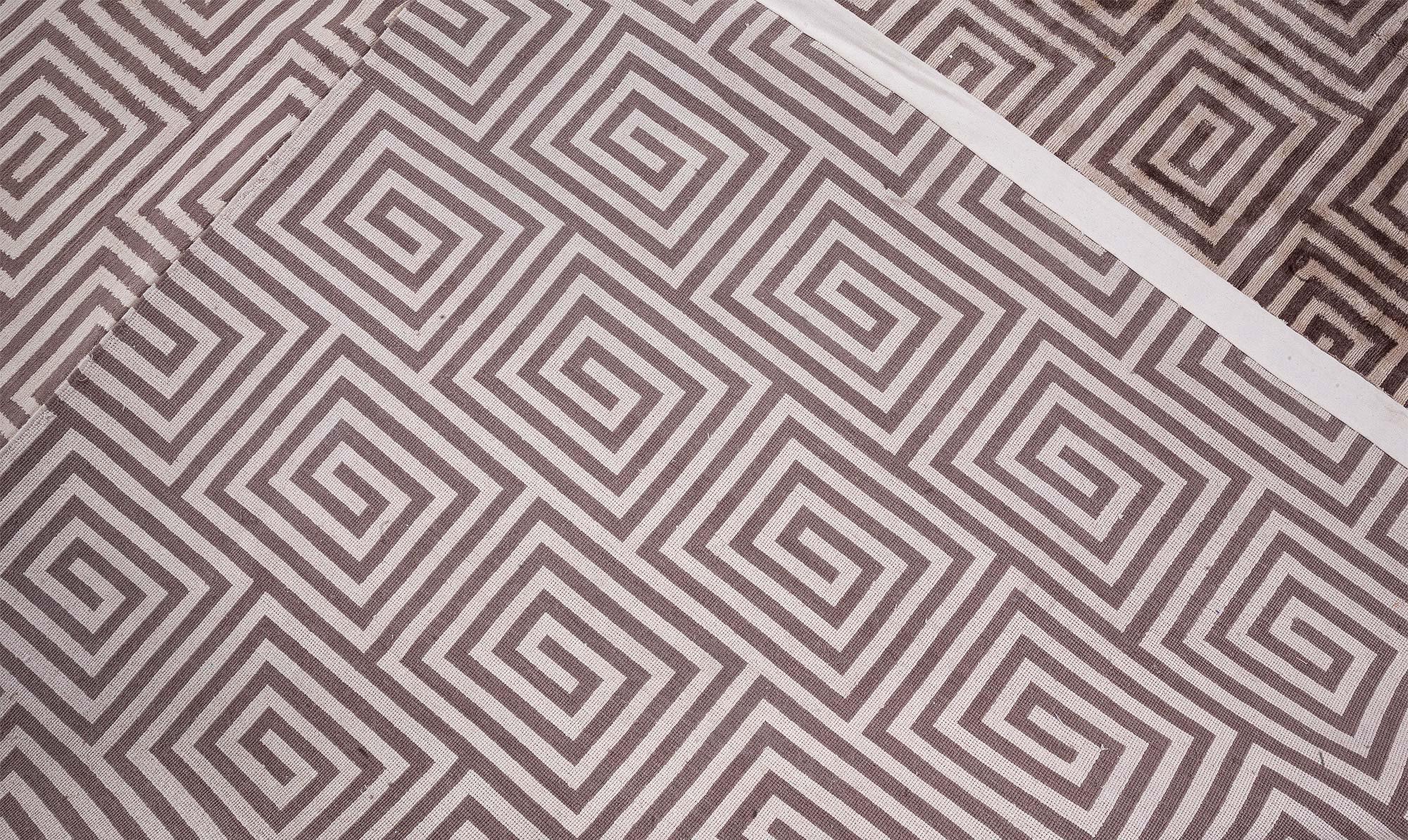 Modern Tibetan 'Prism' Art Deco Style Silk Rug by Doris Leslie Blau For Sale 2