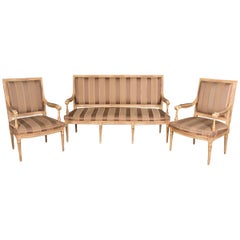 High Quality Seating Furniture Suite and Two Armchairs in the Louis Seize Style