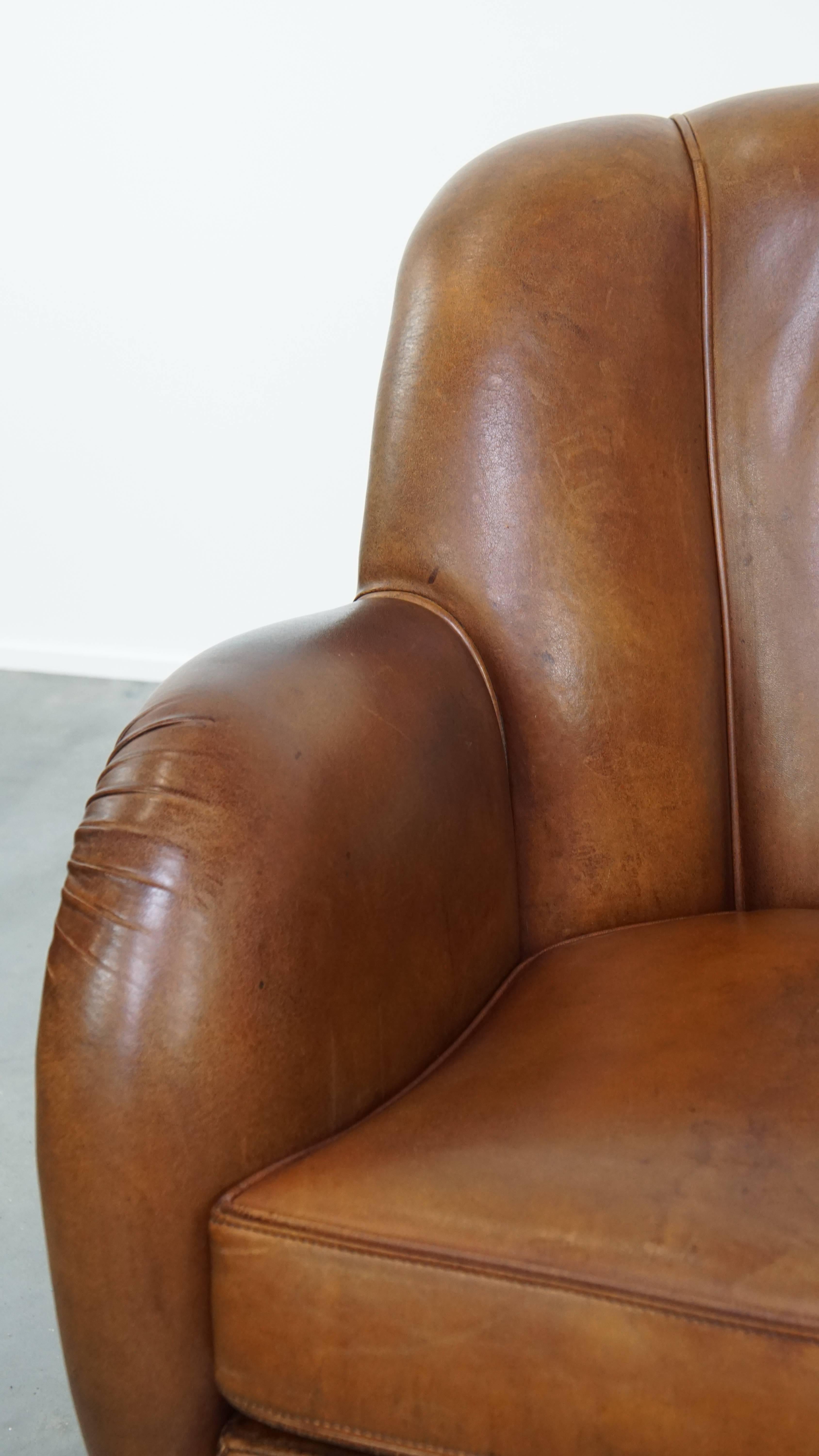 Hochwertiger Design-Sessel aus Schafsleder im Angebot 2