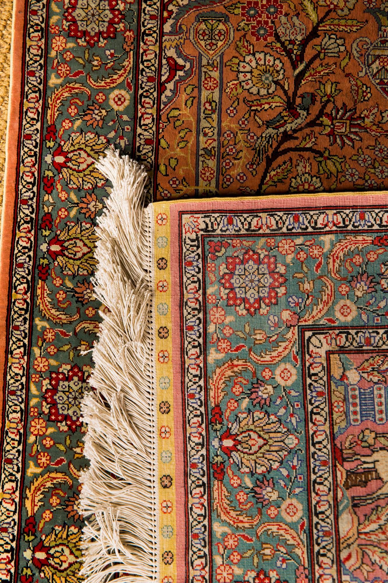 High Quality Silk Carpet Kayseri Rug In Good Condition In Berlin, DE