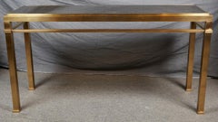 High Quality Solid Polished Brass Console Table by Maison Jansen