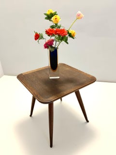 High-Quality Square Solid Durmast Oak Coffee Table attributed to Buffa, Italy