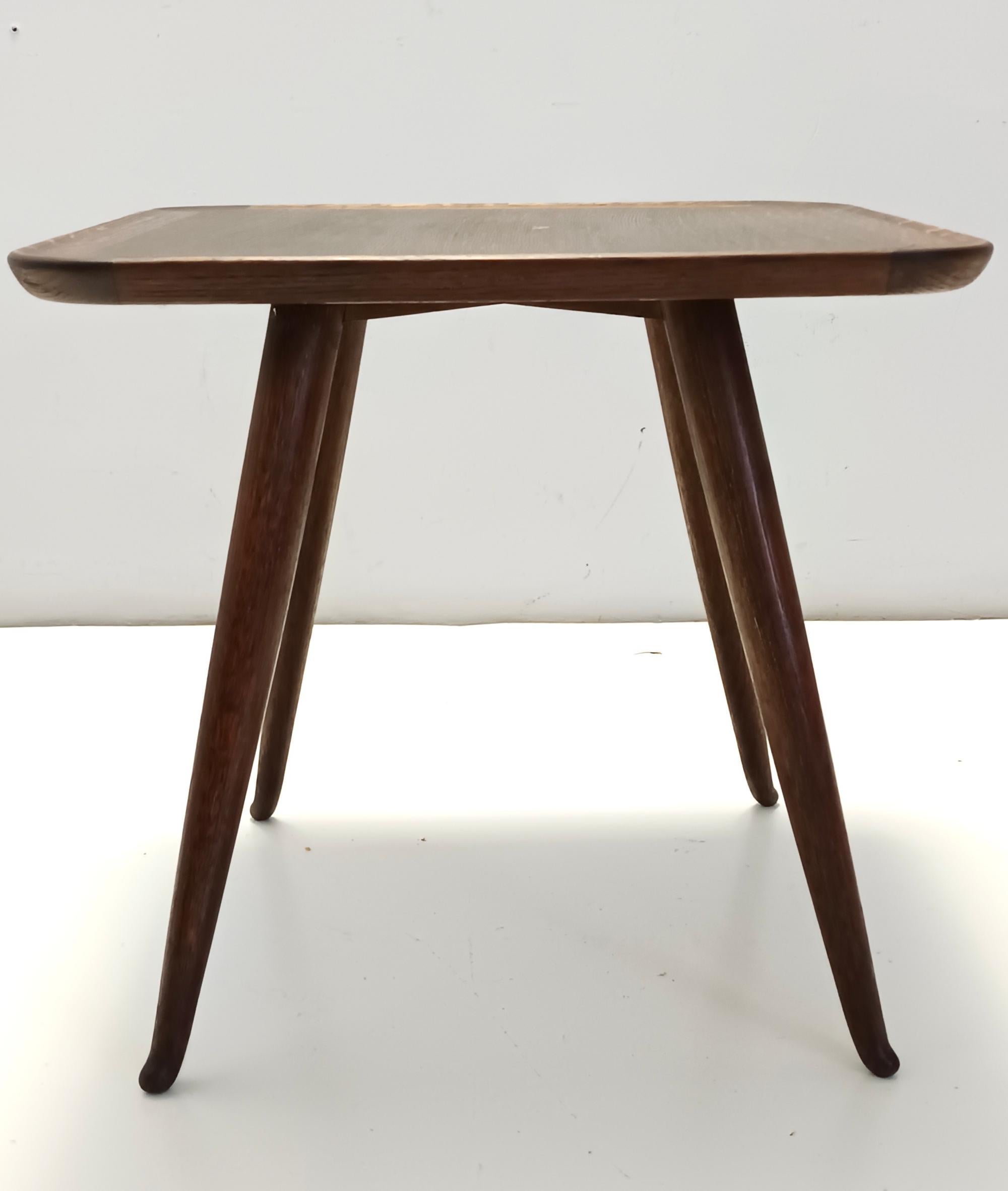 Tavolino quadrato di alta qualità in massello di Oak Oak di Paolo Buffa, Italia In condizioni ottime in vendita a Bresso, Lombardy