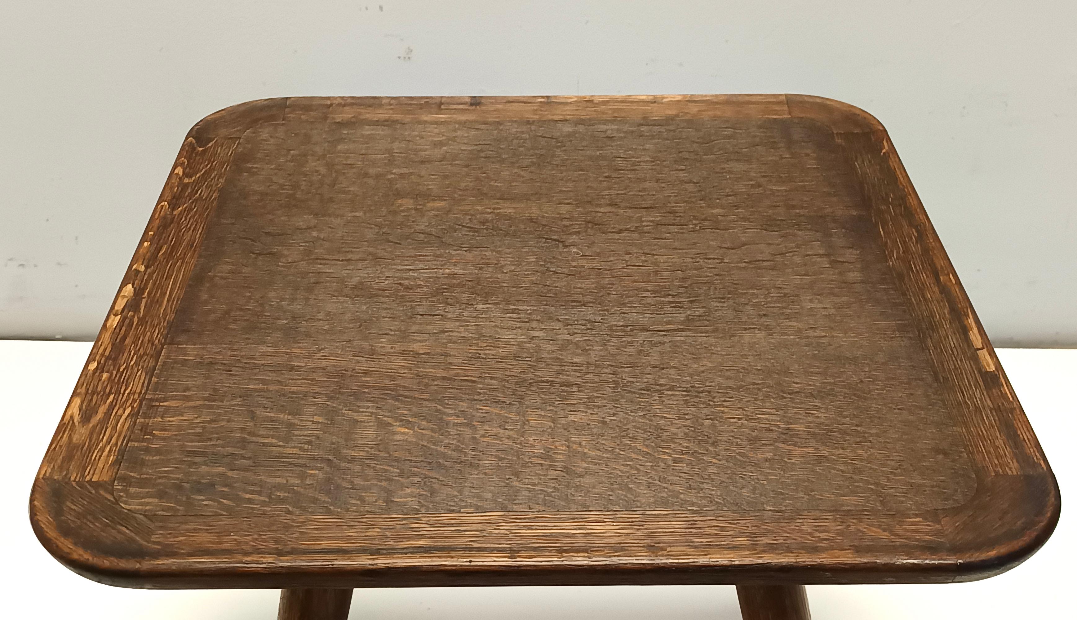 Tavolino quadrato di alta qualità in massello di Oak Oak di Paolo Buffa, Italia in vendita 1