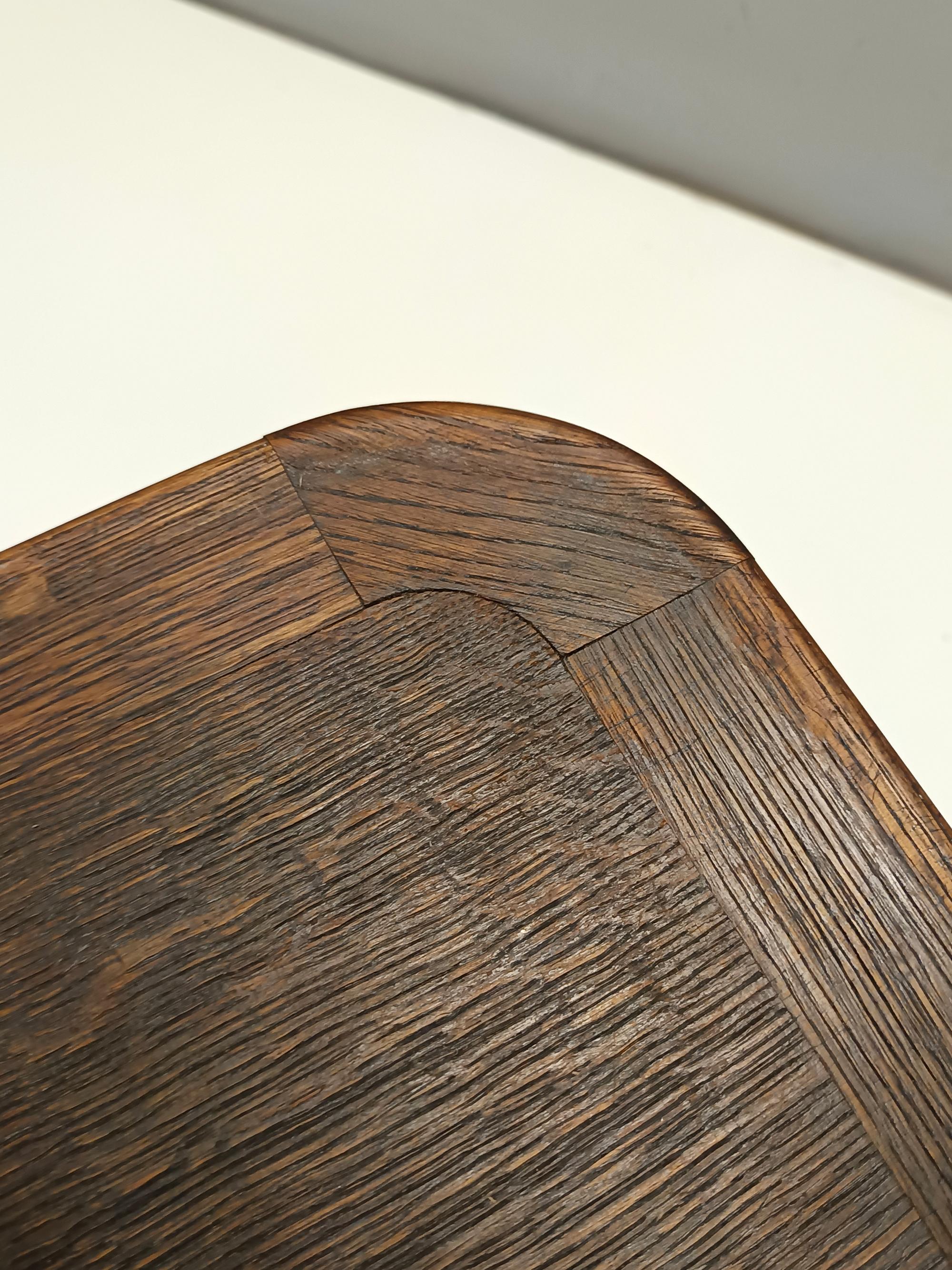 Tavolino quadrato di alta qualità in massello di Oak Oak di Paolo Buffa, Italia in vendita 2