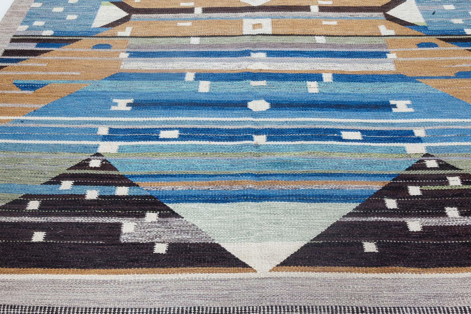 High-Quality Swedish Design Flat-Weave Wool Rug by Doris Leslie Blau In New Condition For Sale In New York, NY