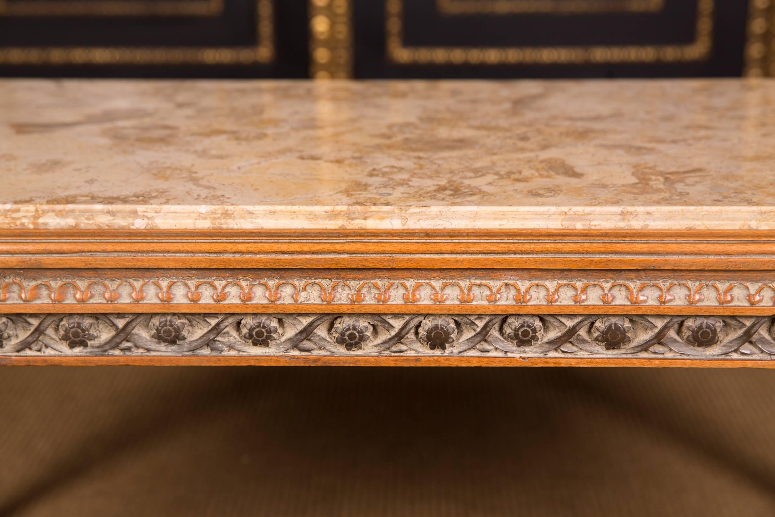 Louis XVI High Quality Table with Marble Top in Louis Seize Style