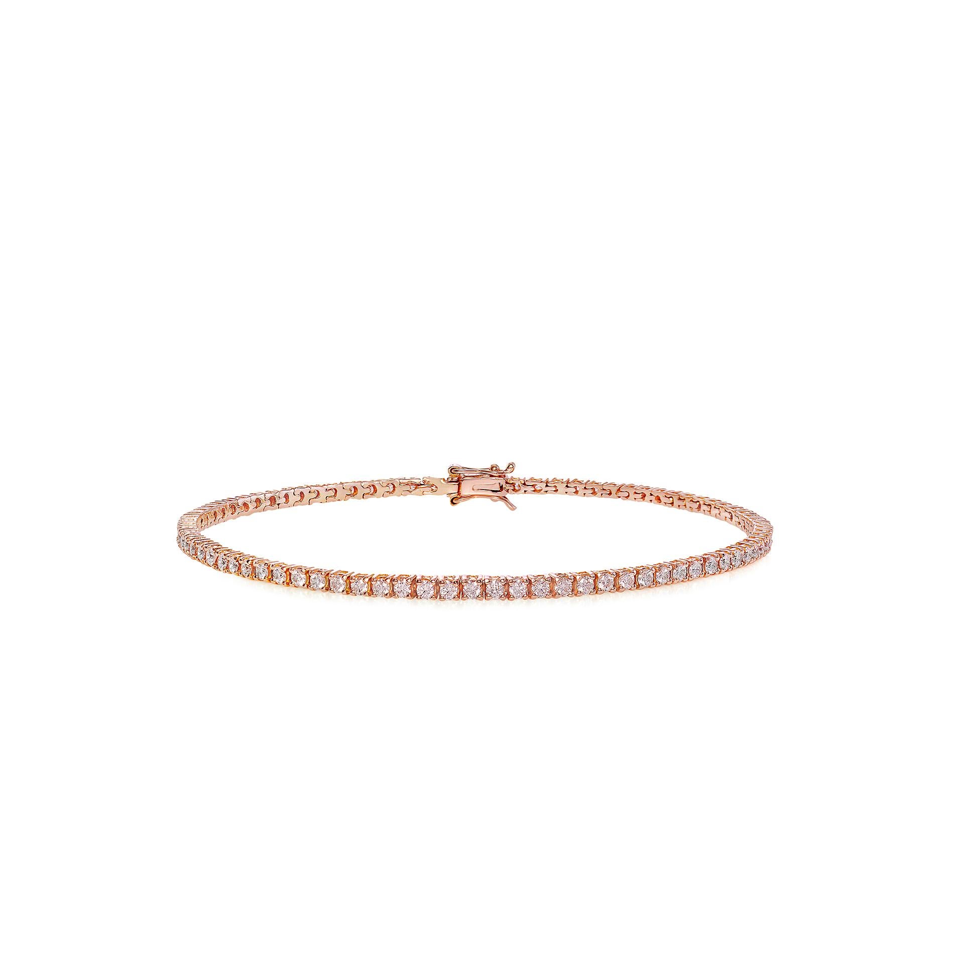 tennis bracelet diamond rose gold