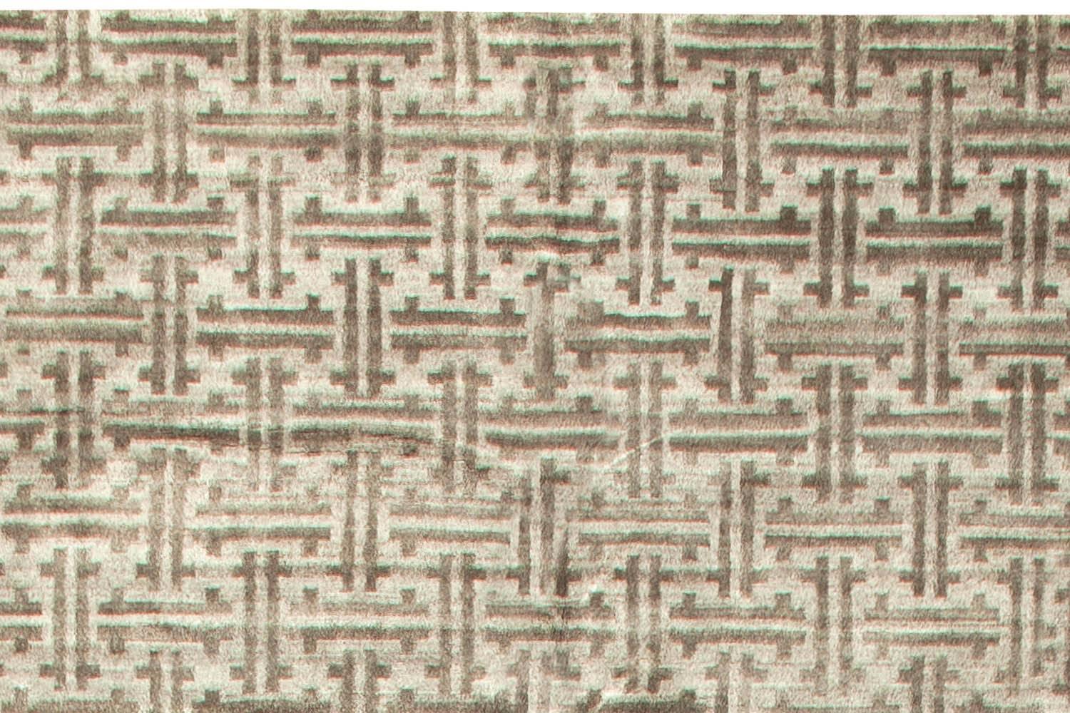 Terra-Teppich in Beige und Braun aus natürlicher Wolle von Doris Leslie Blau in hoher Qualität (Nepalesisch) im Angebot