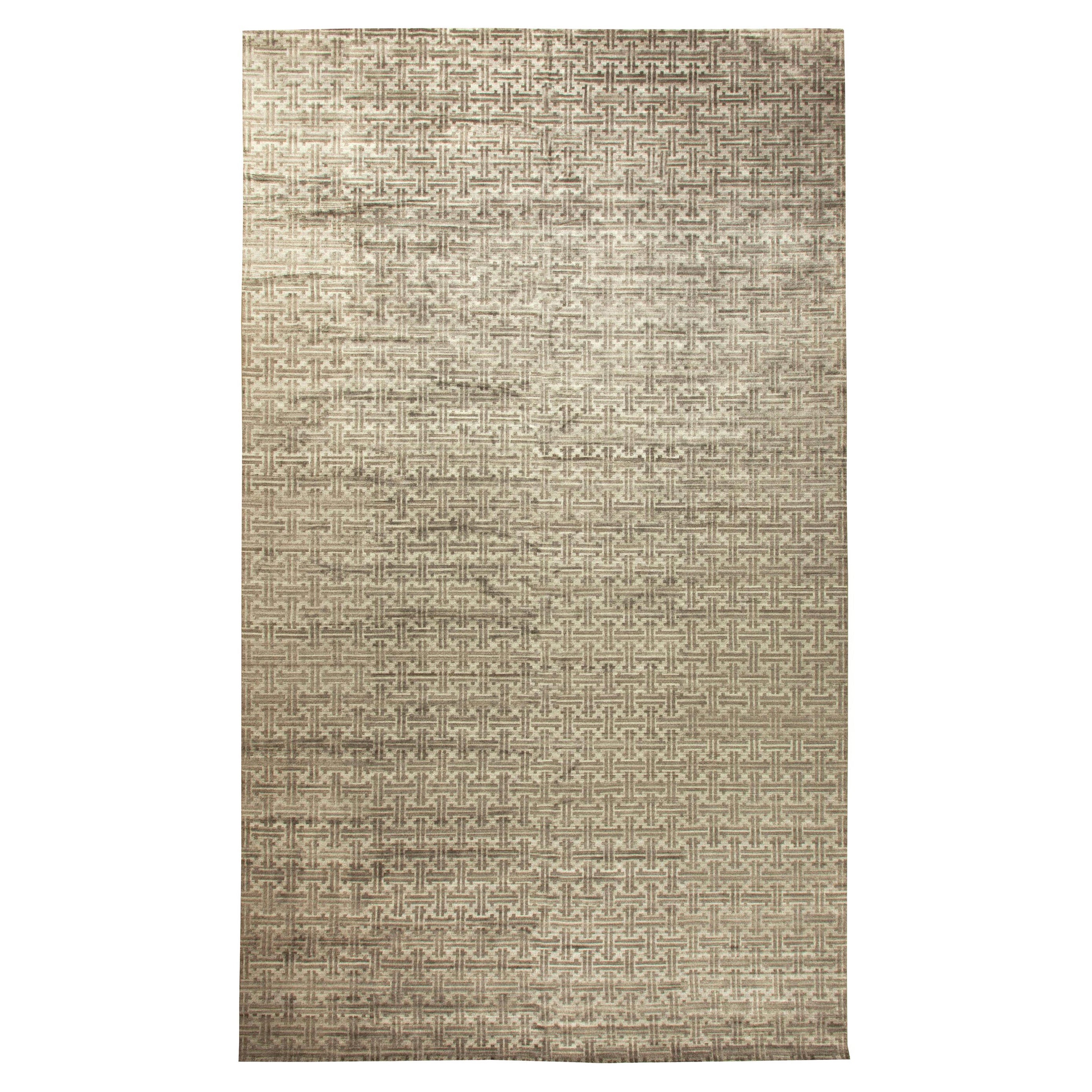 Alfombra Terra Beige y Marrón de Lana Natural de Doris Leslie Blau