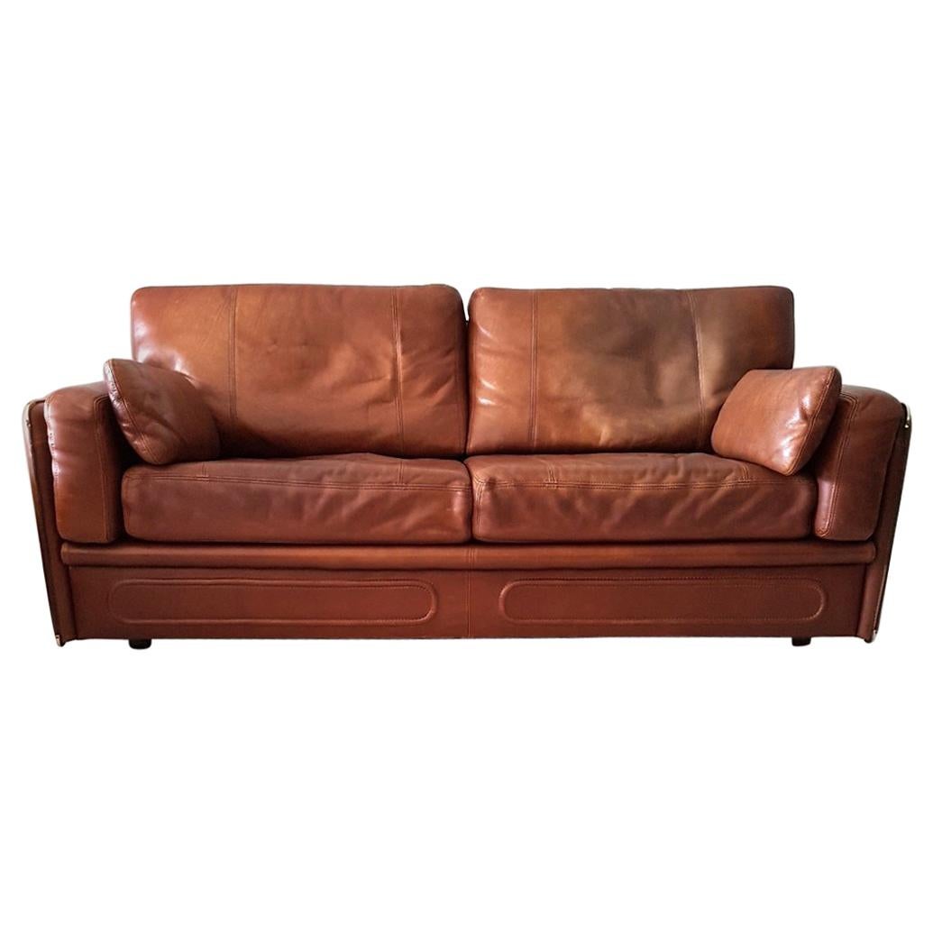 High Quality Thick Leather Sofa Model Miami by Baxter, 1993