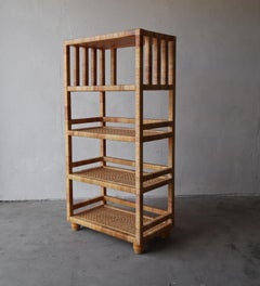 High Quality Vintage Wicker Bookshelf