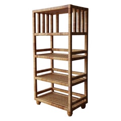High Quality Vintage Wicker Bookshelf
