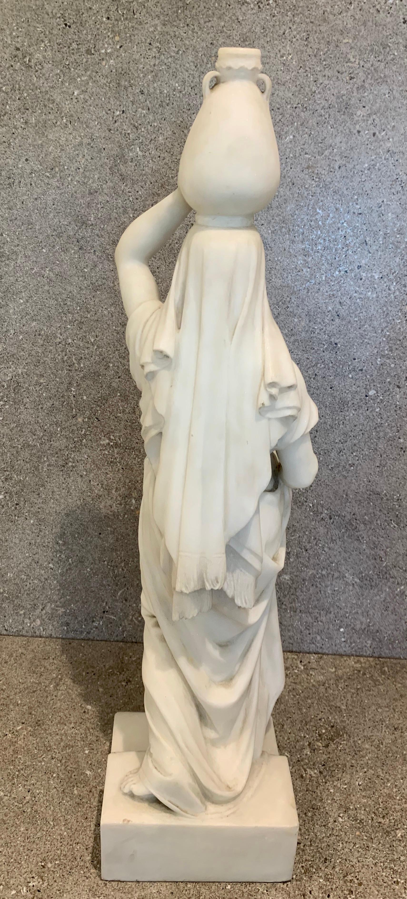 High Quality White Marble Figure Signed C. Paulus. 19th Centur 3