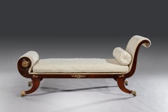 High Regency Period Gilt Brass Chaise Lounge