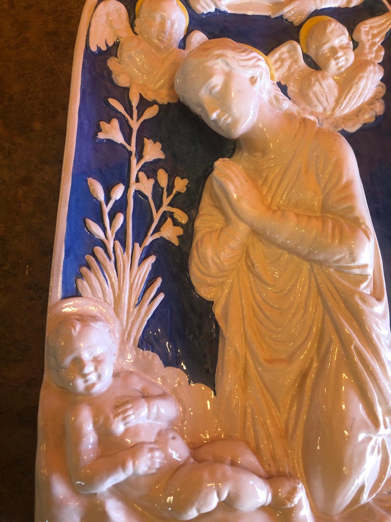 High Relief Neoclassical Della Robbia Madonna Plaque at 1stDibs della