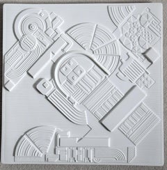 Escultura mural de porcelana en alto relieve de Eduardo Paolozzi para Rosenthal 1978