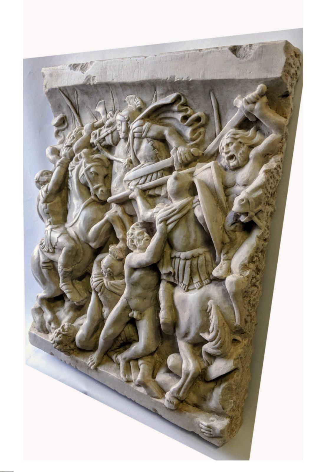 Italian High Relief Representing Battle 20th Century For Sale