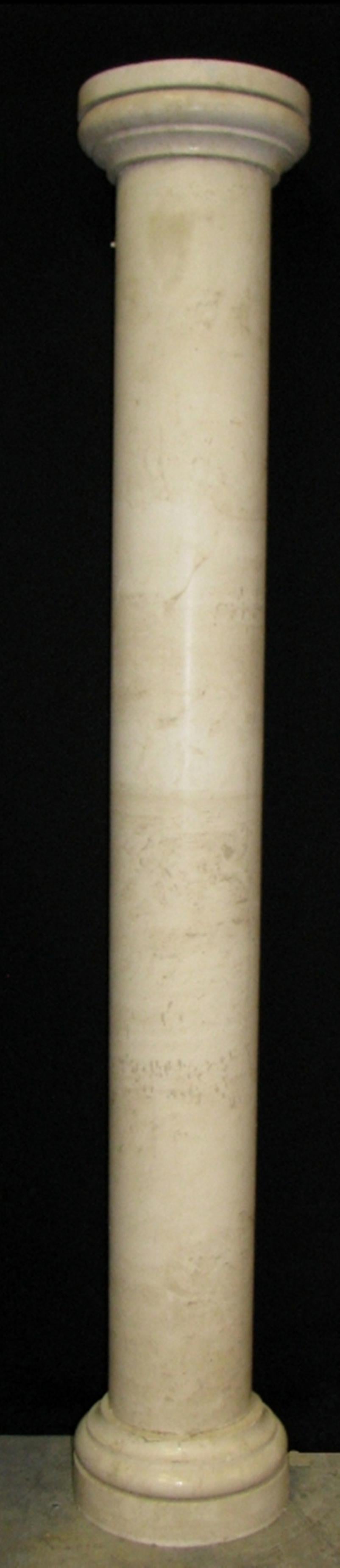 Adirondack High Roman Style Carved Beige Marble Columns