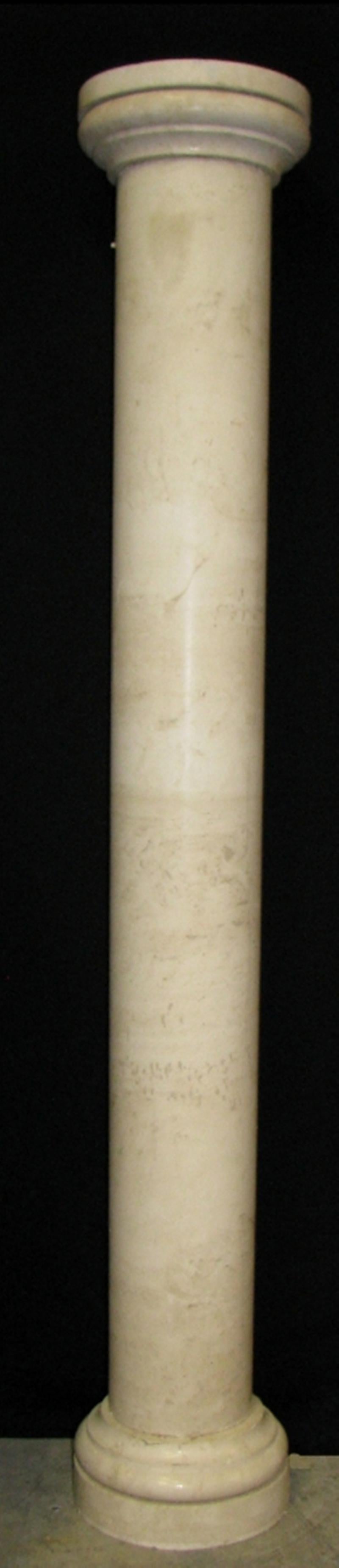 Italian High Roman Style Carved Beige Marble Columns