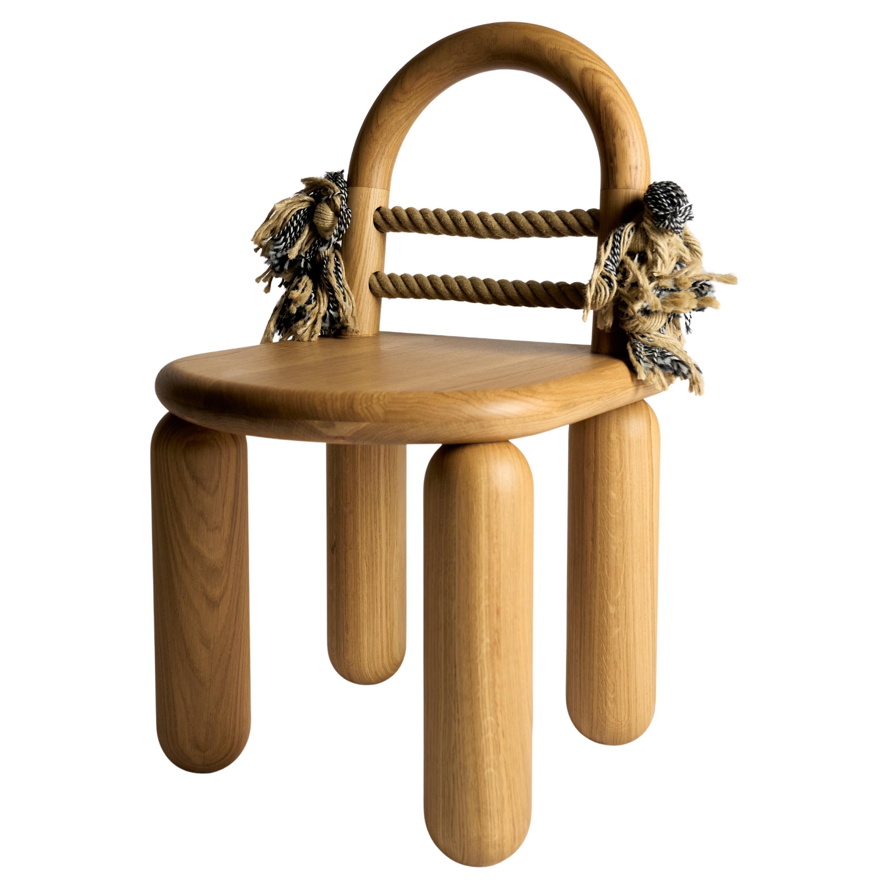 Chaise en chêne à haute corde par Virginia Oak en vente