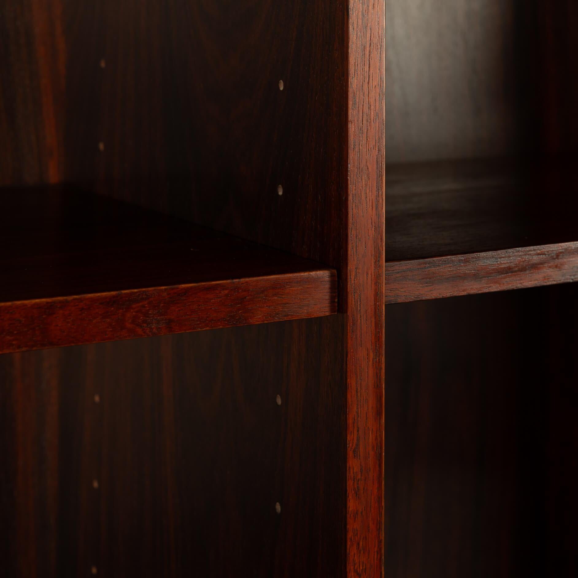 High Rosewood Bookcase made by Brouer Mobelfabrik, 1960s For Sale 1