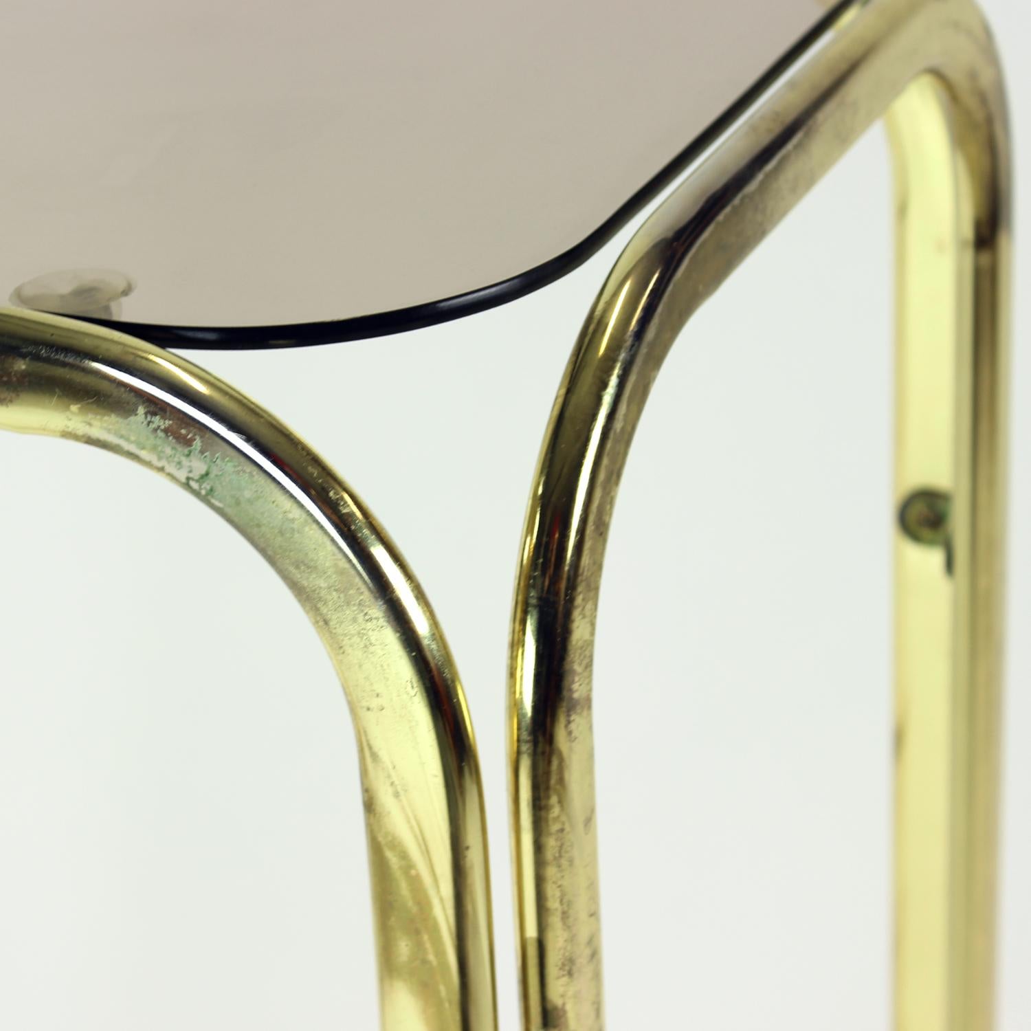 Fin du 20e siècle Table d'appoint haute avec plateau en verre, Tchécoslovaquie, 1970 en vente