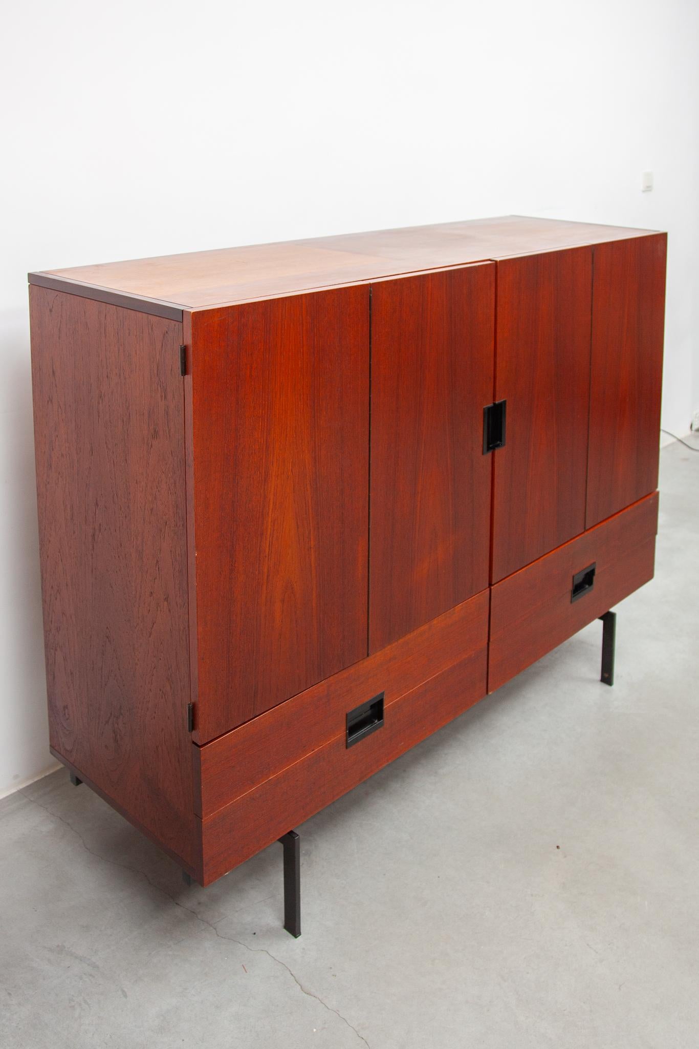 Mid-Century Modern High Sideboard designed by Cees Braakman for Pastoe, Serie CU 04 For Sale