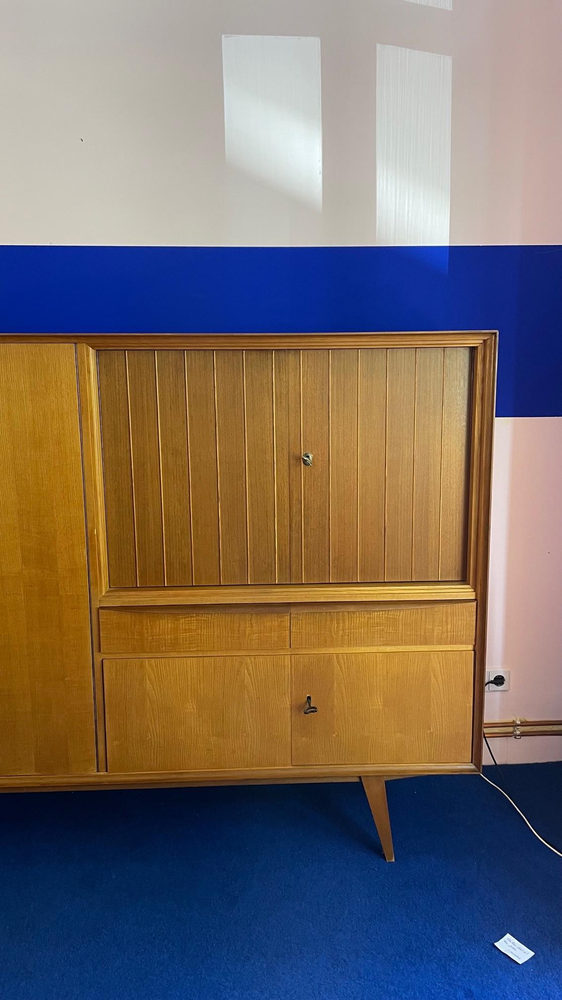 High Sideboard in Teak, 1960s For Sale 5