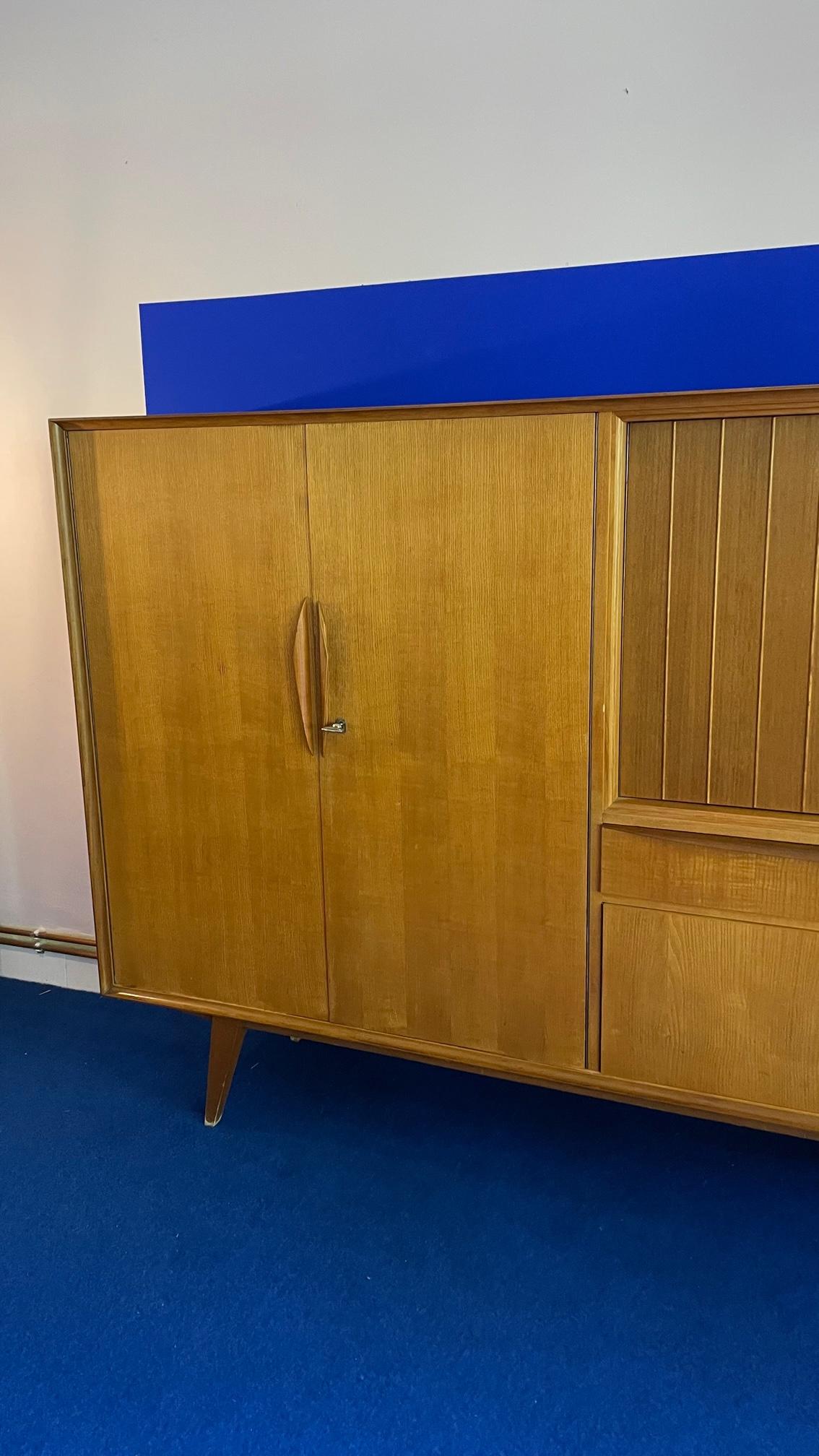 High Sideboard in Teak, 1960s For Sale 6