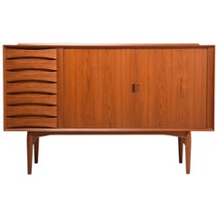 High Sideboard in Teak by Arne Vodder for Sibast, 1950s
