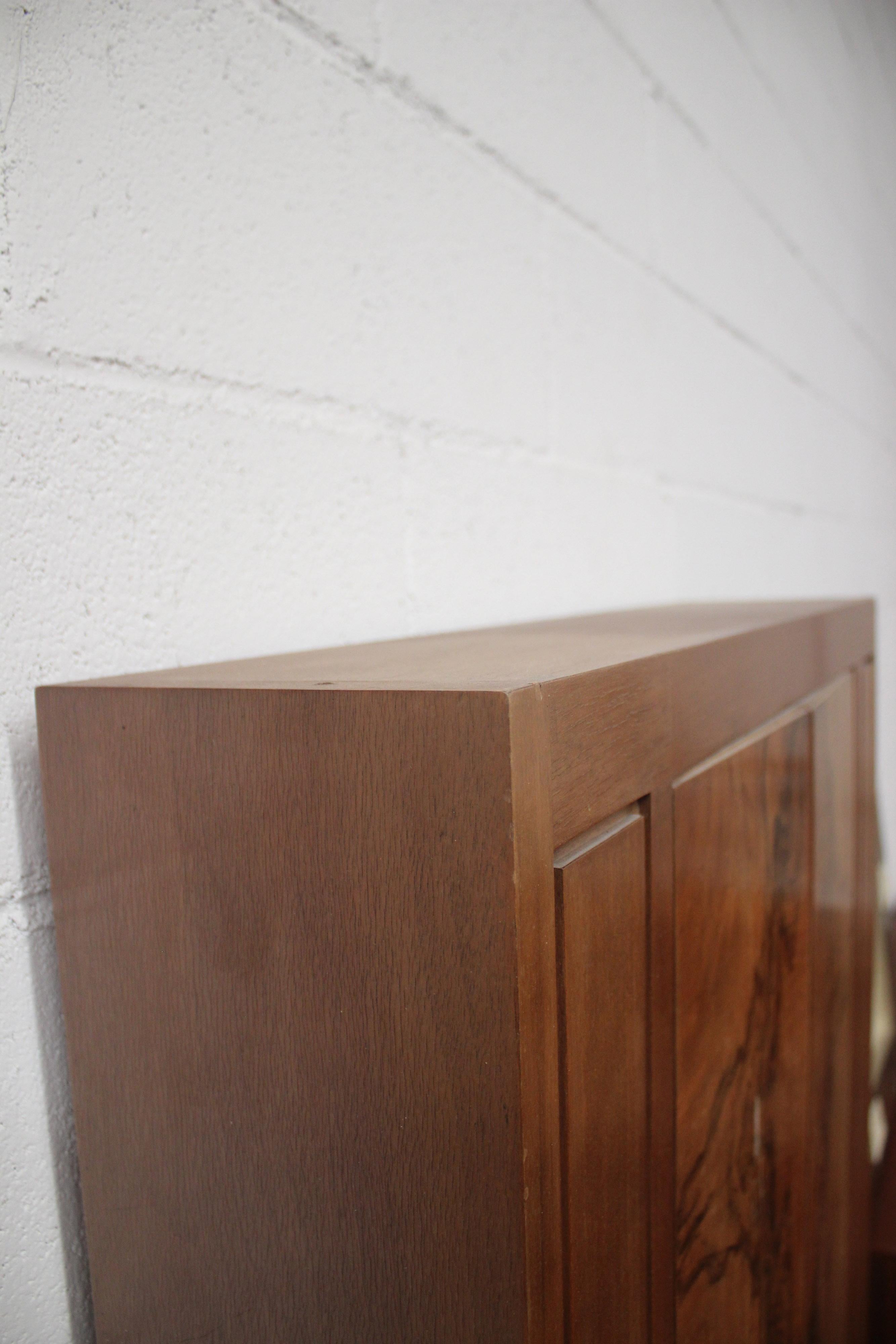 High Sideboard in Wood and Briar, 70s For Sale 1