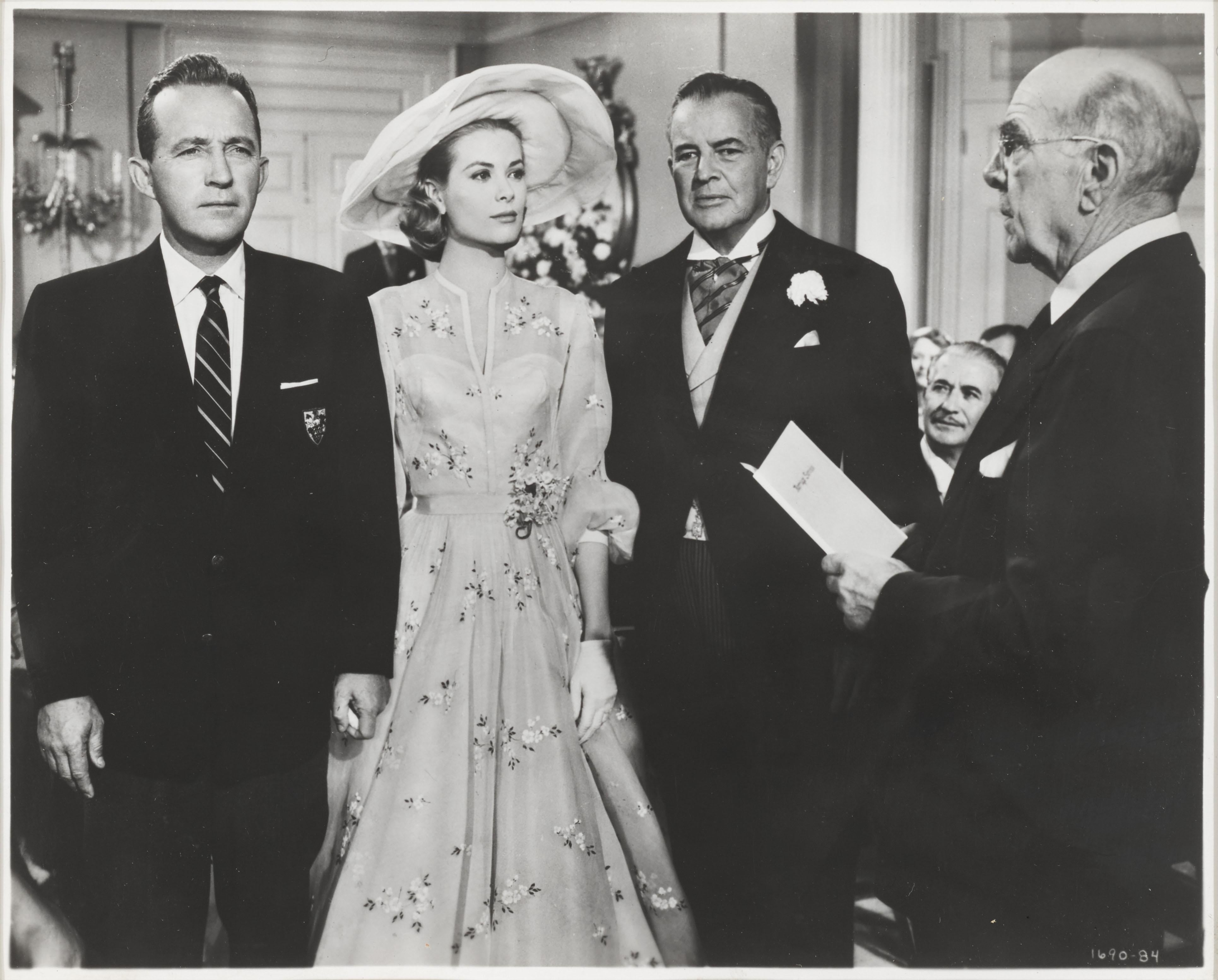Original US studio production photo for the 1956 Classic comedy, musical starring Bing Crosby, Grace Kelly, Frank Sinatra, Louis Armstrong The film was remake of the 1940 The Philadelphia Story.
There is a perspex window on the back of the frame