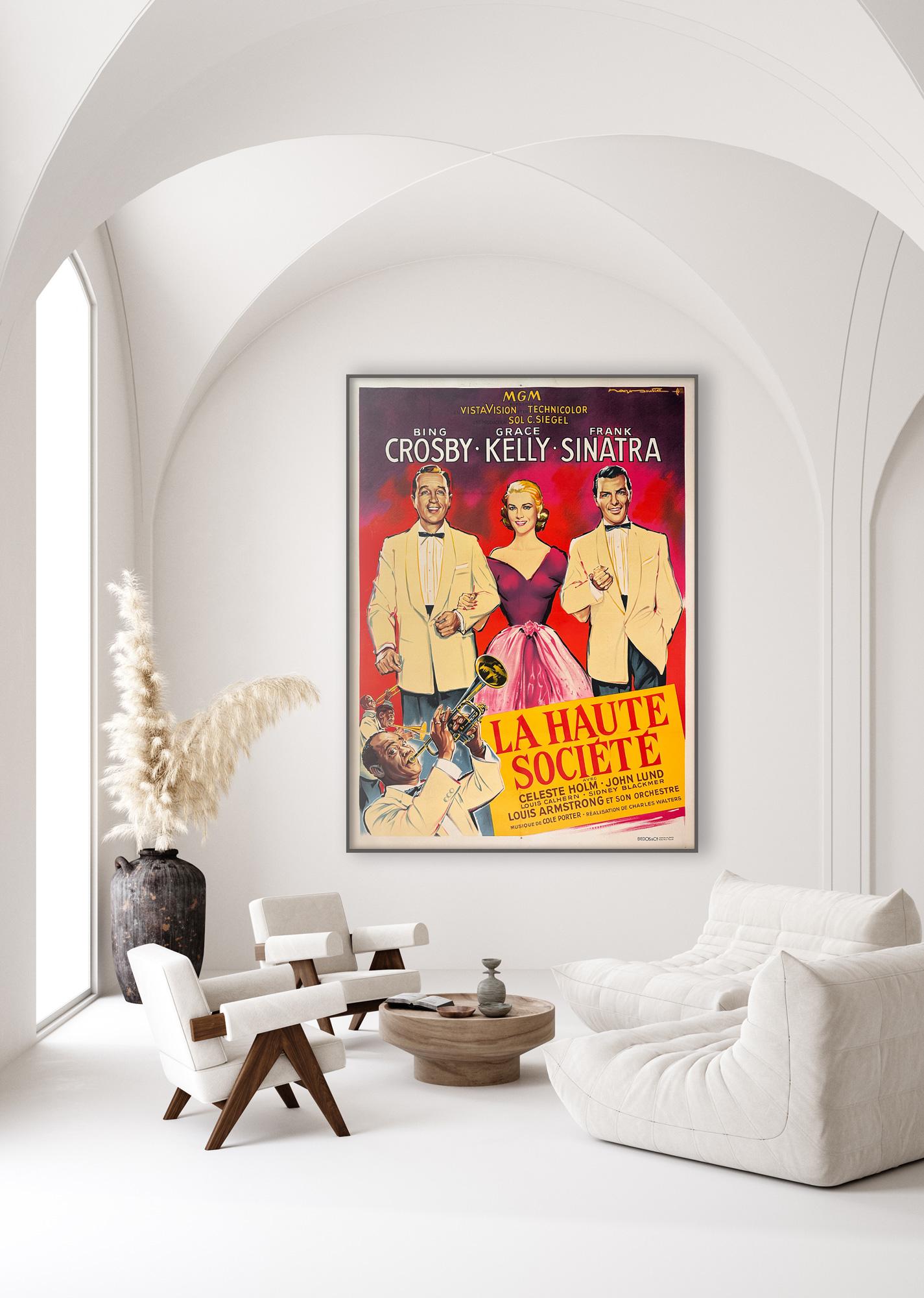 ALTA SOCIEDAD  LA HAUTE SOCIET 1957 Gran cartel de película francesa, ROGER SOUBIE Lino en venta