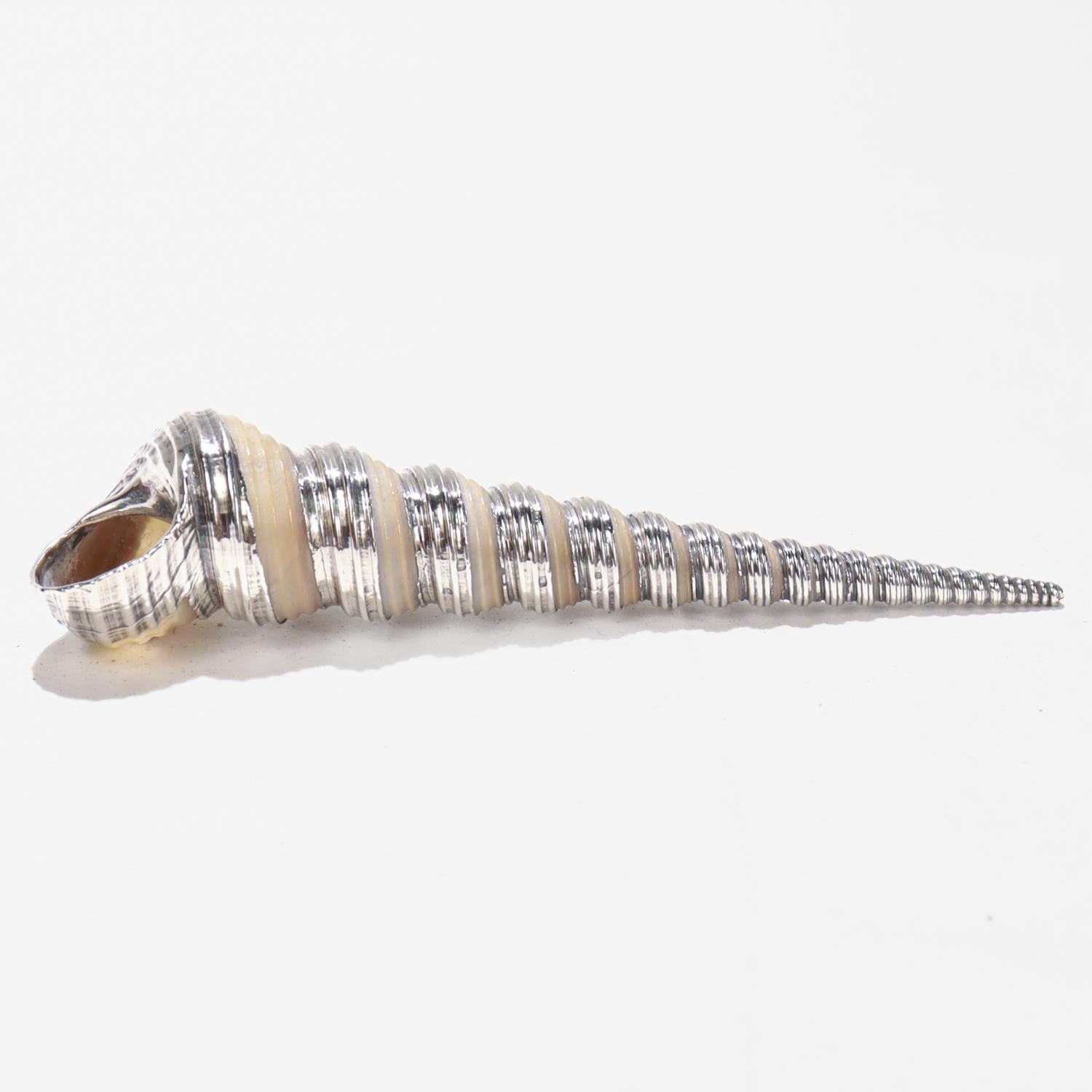 Argent Coquillage haut de gamme avec superposition d'argent sterling en vente