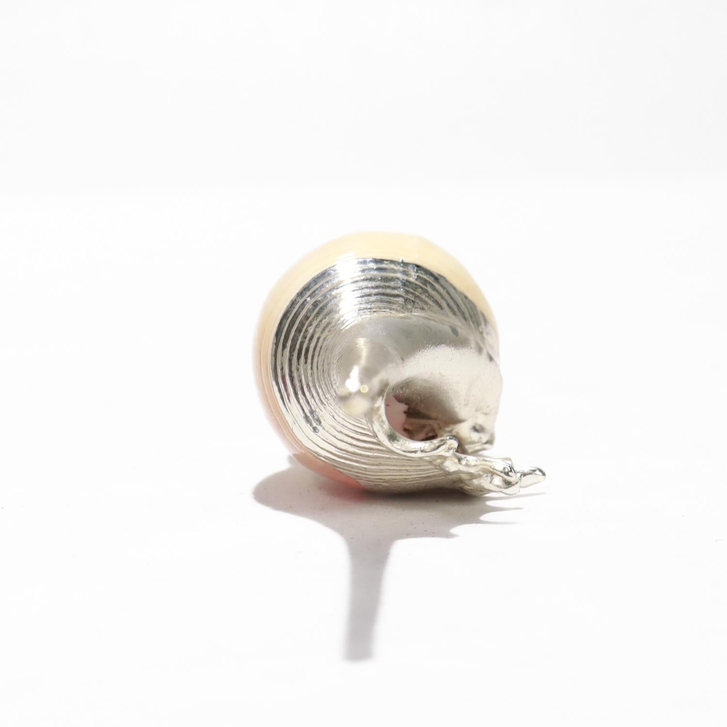 Conchiglia ad alta pressione con sovrapposizione di argento Sterling in vendita 1