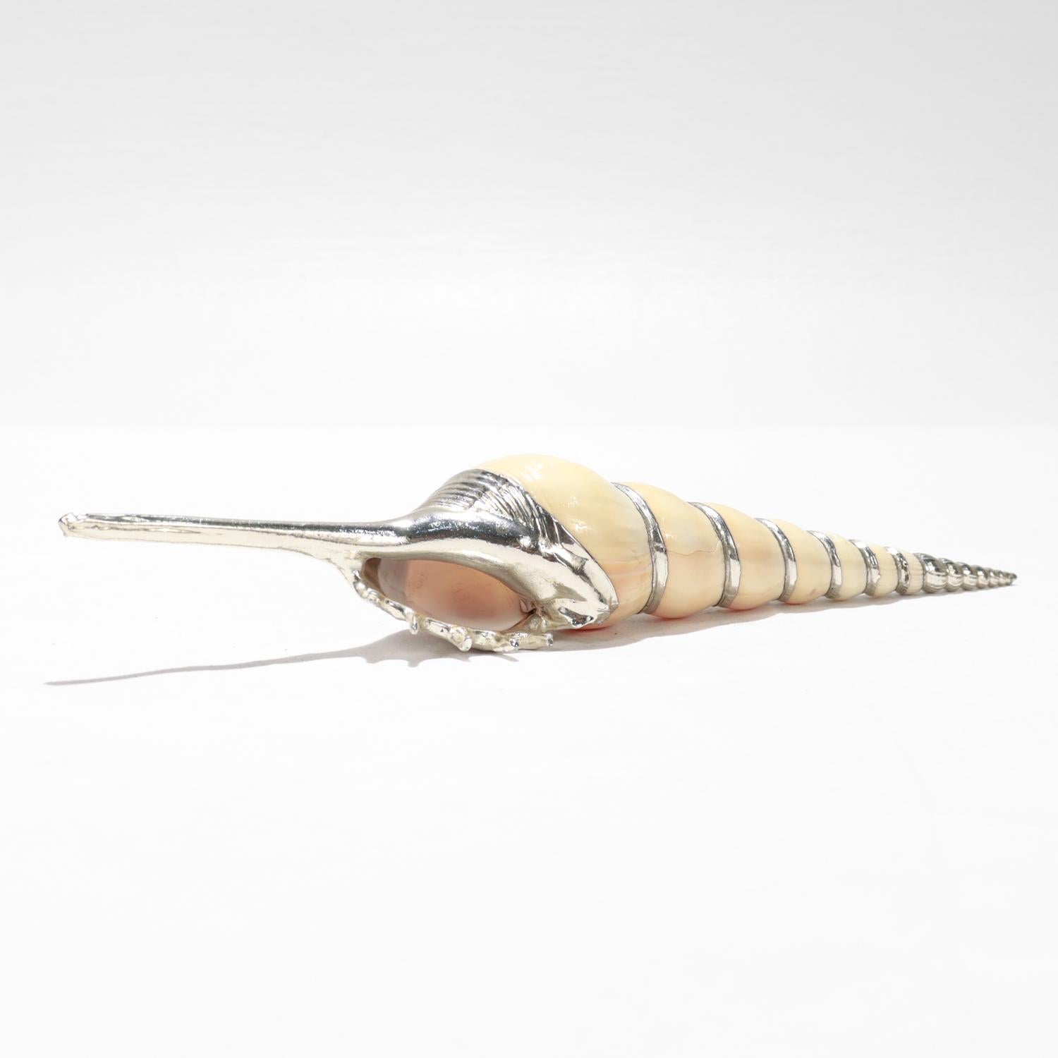 Conchiglia ad alta pressione con sovrapposizione di argento Sterling in vendita 2