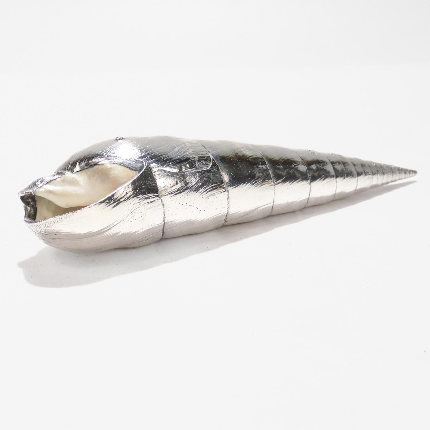 Conchiglia ad alta pressione con sovrapposizione di argento Sterling in vendita 1