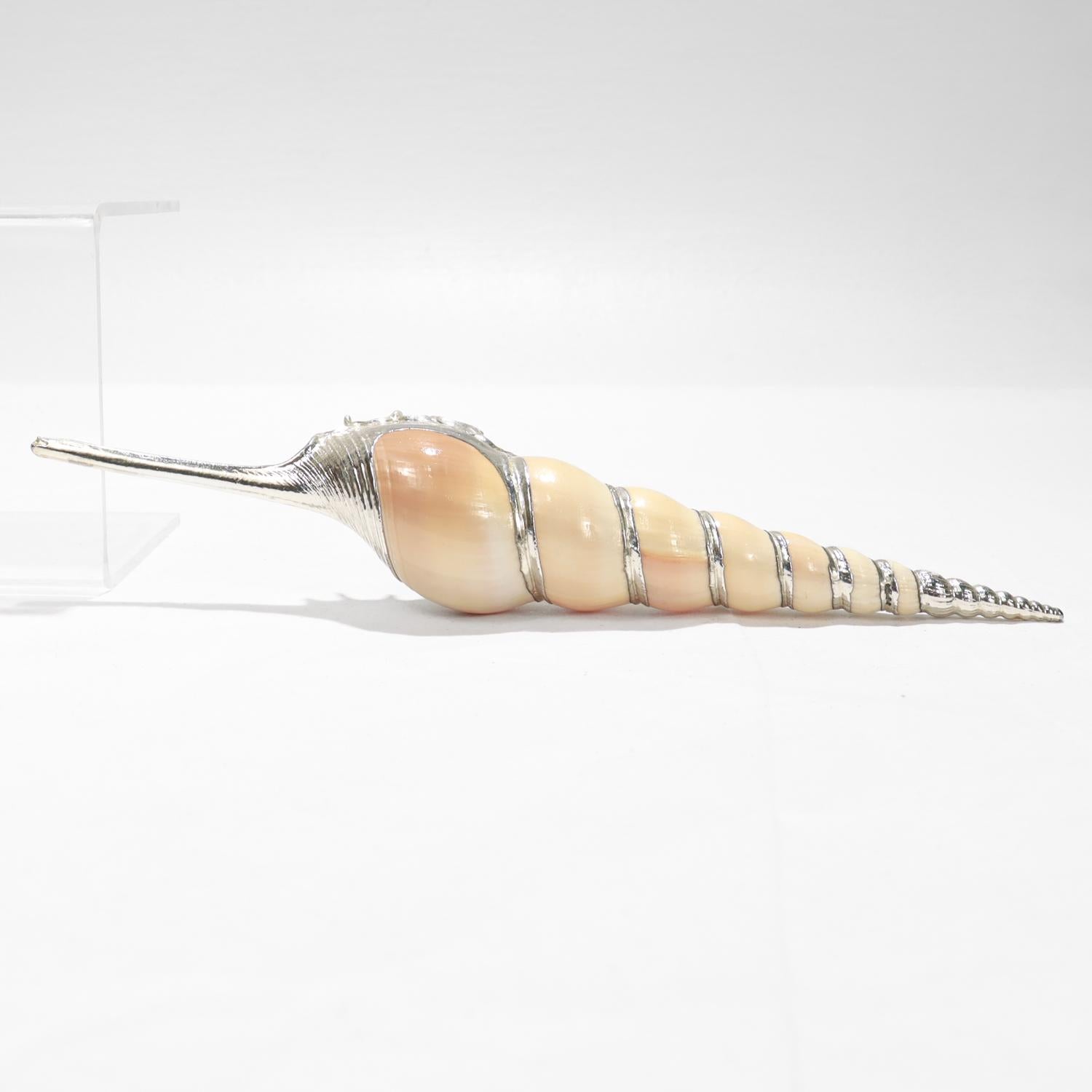 Conchiglia ad alta pressione con sovrapposizione di argento Sterling in vendita 4