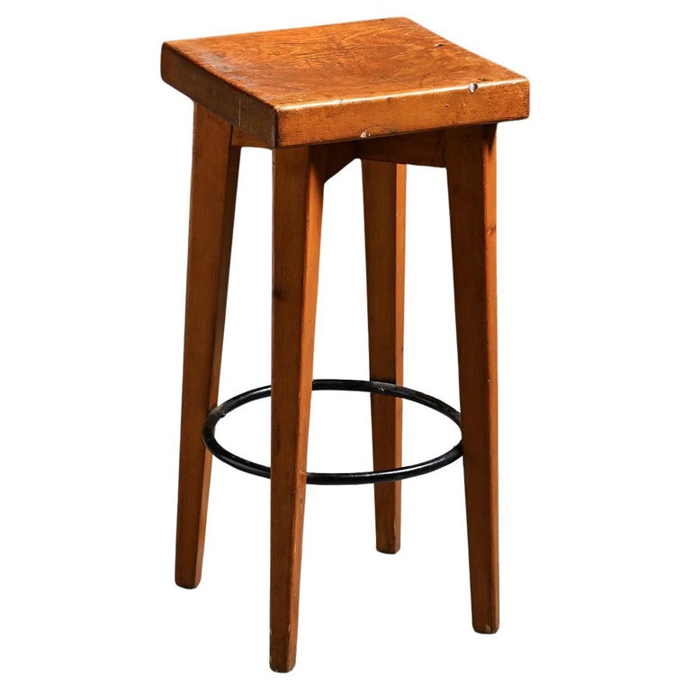 High stool by Christian Durupt, Méribel, circa 1960 For Sale at 