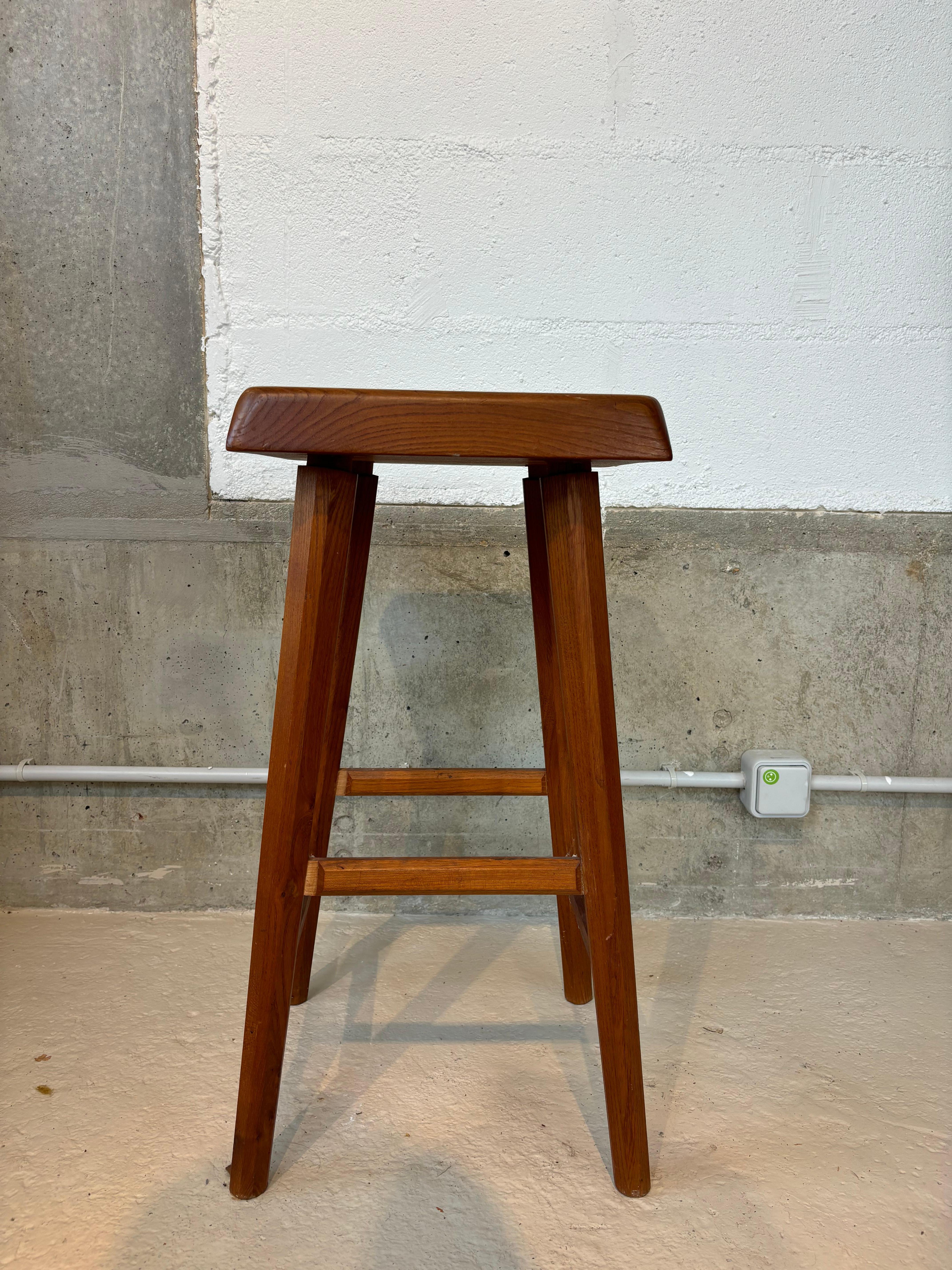 Hoher hocker von Pierre Chapo im Angebot 10