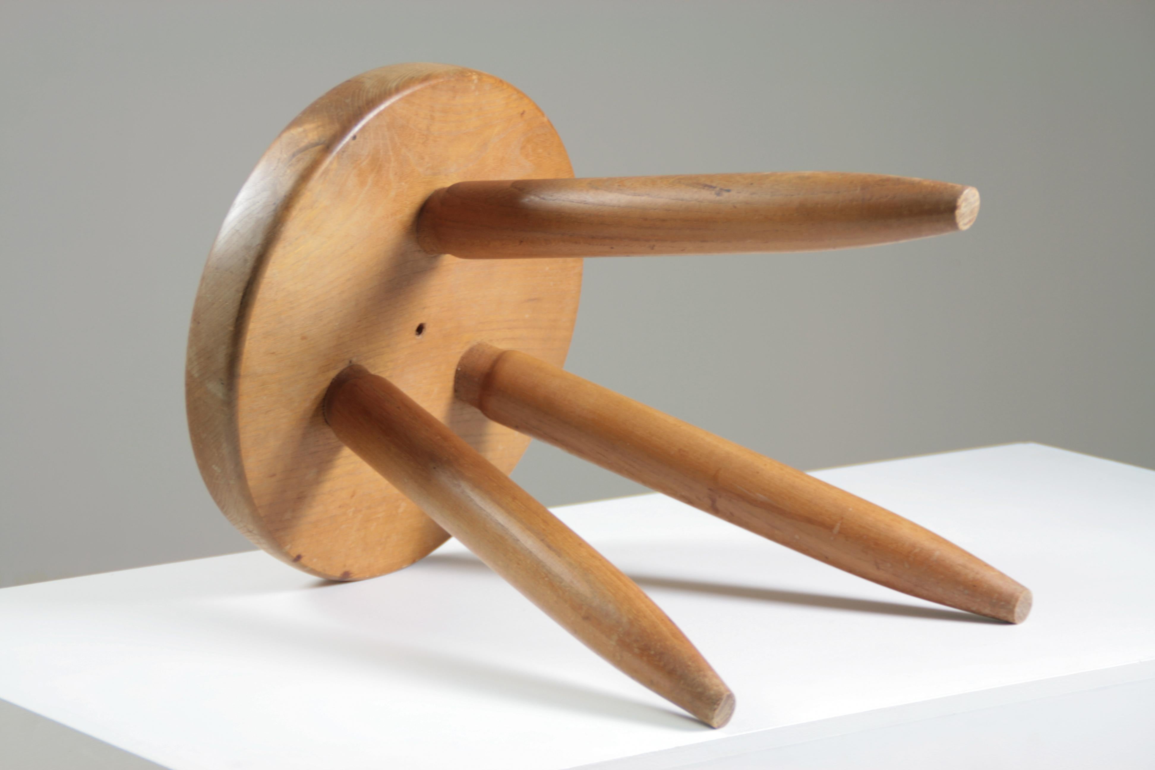 Hoher Hocker aus Esche, Berger-Modell von Charlotte Perriand, Frankreich 1950er Jahre im Angebot 7