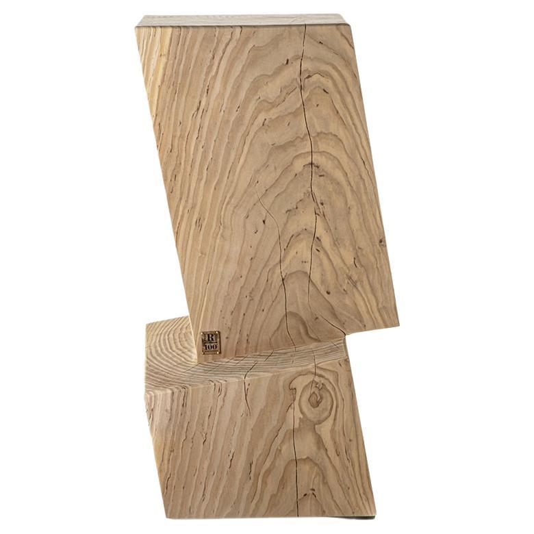 High Stool made of a single block of cedar Riva 1920 Rotterdam Giovanni Tomasini For Sale