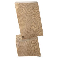 High Stool made of a single block of cedar Riva 1920 Rotterdam Giovanni Tomasini