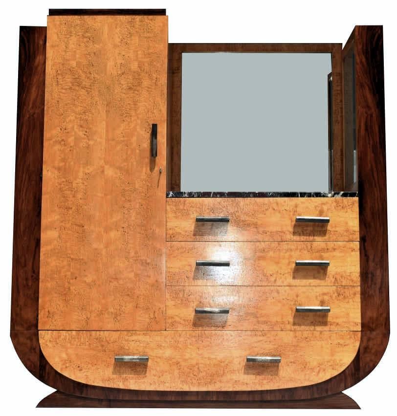 Originating from France and sourced from just outside Paris from a private home is this fabulous and totally authentic modernist combination wardrobe. If you're looking for style, quality then look no further this wardrobe oozes it all. Bought as