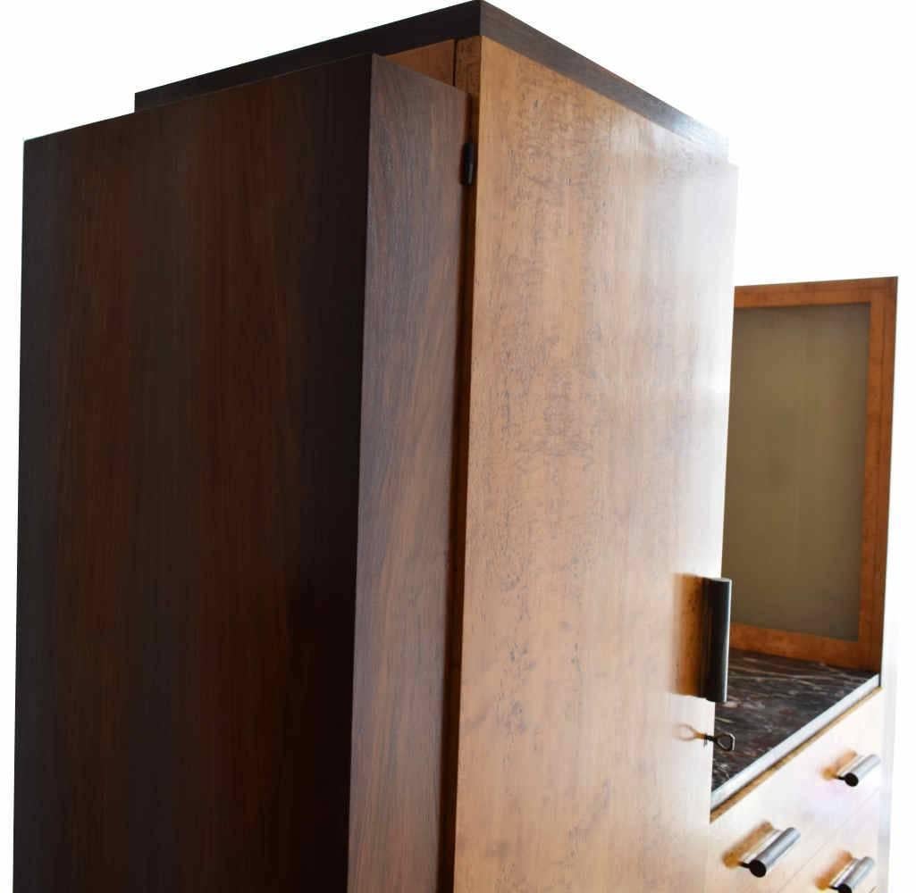 20th Century High Style 1930s Art Deco Modernist Combination Wardrobe, circa 1930