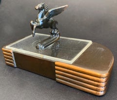 Vintage High Style Art Deco Desk Box with Pegasus Figure, Los Angeles, 1930s