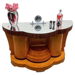 High Style Art Deco English Console Table, circa 1932