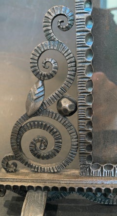 Cadre-photo Art Déco de haut style:: Fer Forge:: par Paul Kiss:: Signé